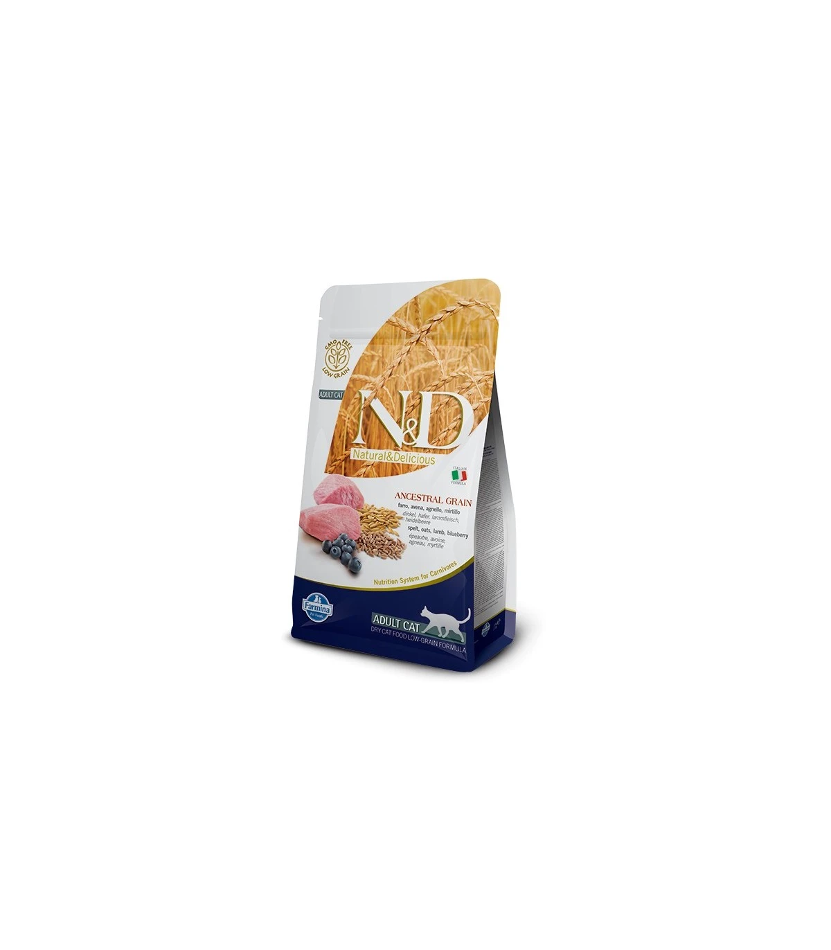 Farmina N&d Low Grain Gatto Farro Avena Agnello E Mirtillo 5 Kg
