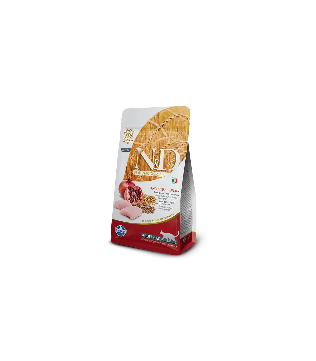 Farmina N&d Low Grain Gatto Farro Avena Pollo Melograno 1,5 Kg