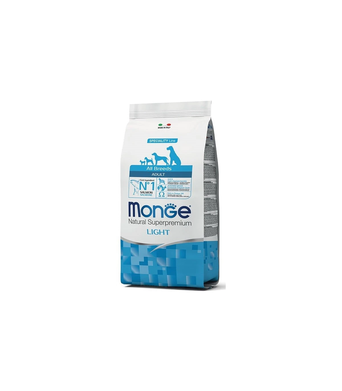 Monge Cane Light All Breeds Salmone E Riso 2,5 Kg