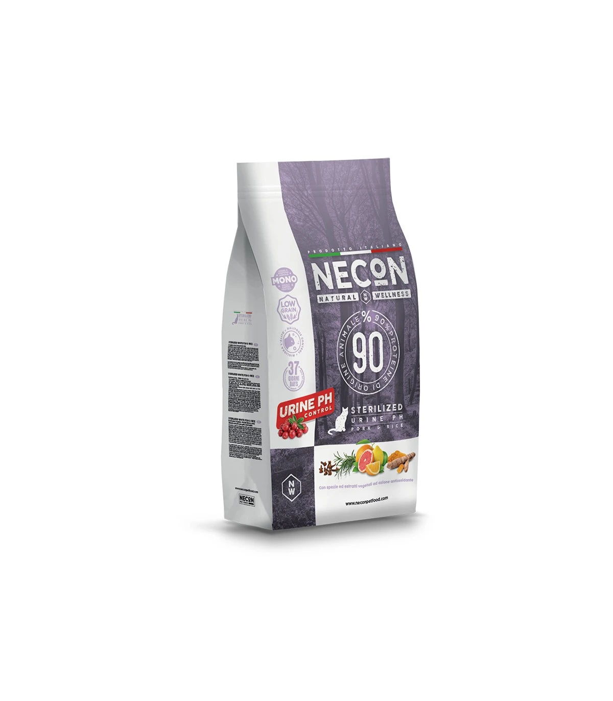 Necon Natural Wellness Gatto Adult Sterilizzato Urine Ph Maiale E Riso 1,5 Kg