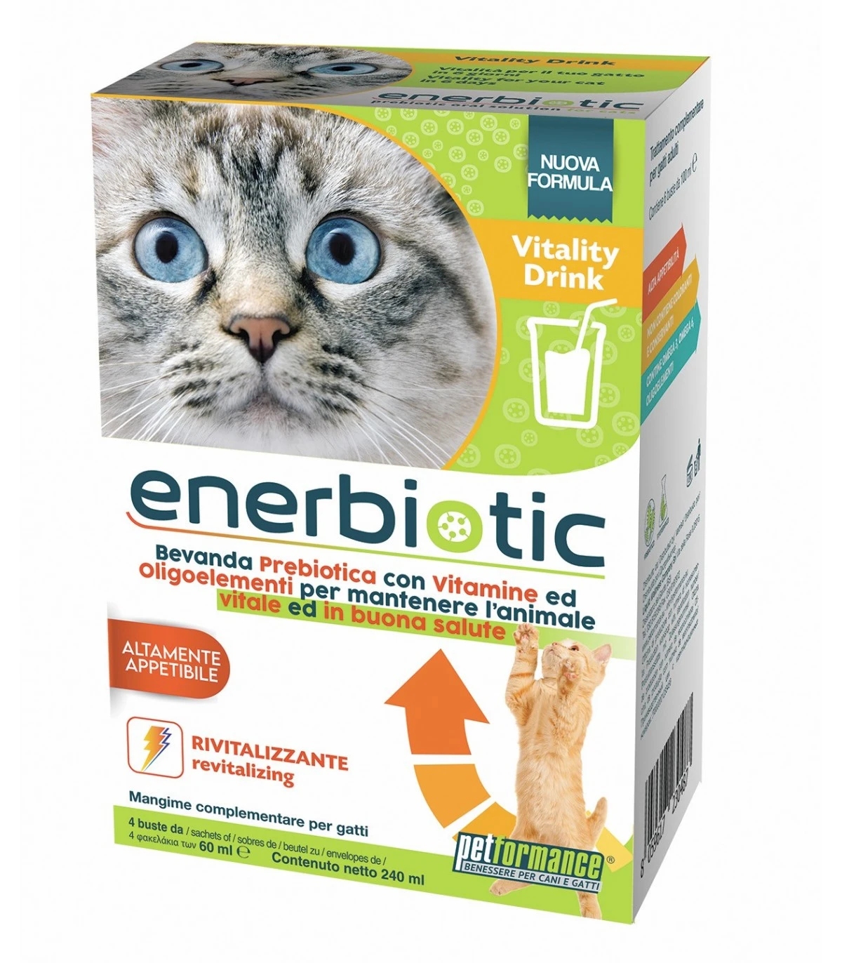 Petformance Enerbiotic Gatto 4 Buste Da 60 Ml
