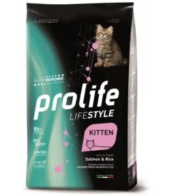 Prolife Gatto Lifestyle Kitten Salmone E Riso 1,5 Kg